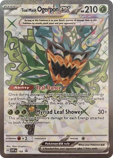 Teal Mask Ogerpon ex - 166 - SV: Scarlet & Violet Promo Cards (SVP)