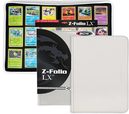 BCW Z-Folio - Álbum LX de 9 bolsillos - Blanco