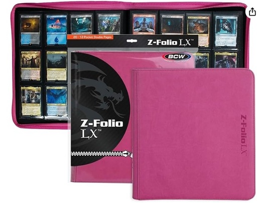 Binder BCW Z-Folio - Álbum LX de 9 bolsillos - Rosa