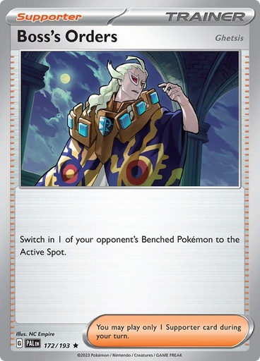 Boss's Orders - SV02: Paldea Evolved Reverse 172/193
