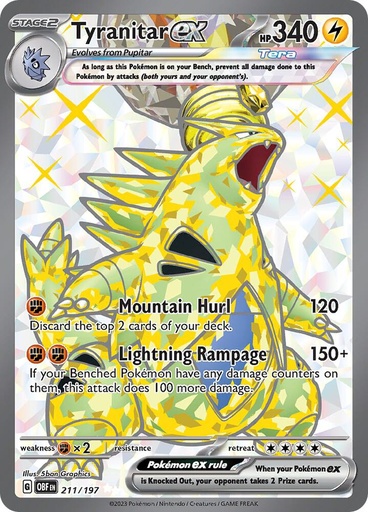 Tyranitar ex - 211/197 - SV03: Obsidian Flames (OBF)