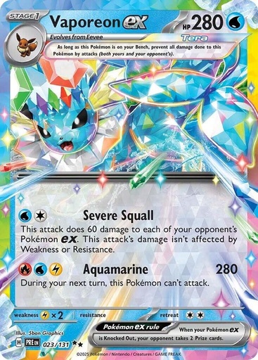 Vaporeon ex - 023/131 - SV: Prismatic Evolutions (PRE)