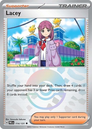 Lacey - 114/131 (Poke Ball Pattern) - SV: Prismatic Evolutions (PRE)