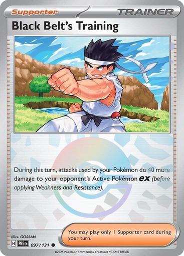 Black Belt's Training - 097/131 (Poke Ball Pattern) - SV: Prismatic Evolutions (PRE)
