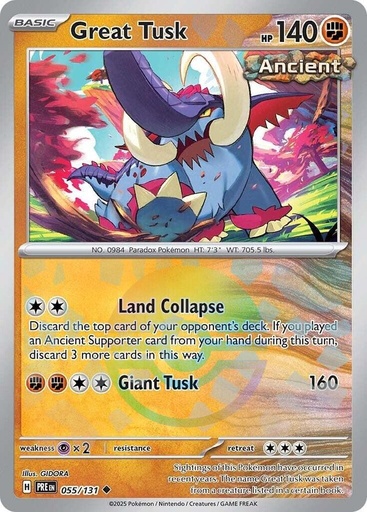 Great Tusk (Poke Ball Pattern) - SV: Prismatic Evolutions (PRE)