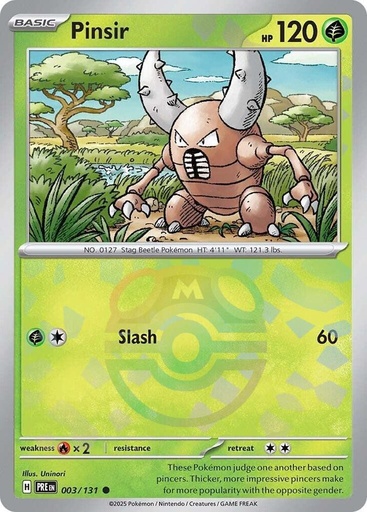 Pinsir (Master Ball Pattern) - SV: Prismatic Evolutions (PRE)