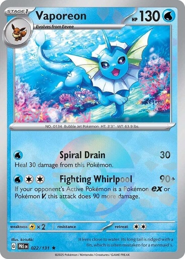 Vaporeon (Poke Ball Pattern) - SV: Prismatic Evolutions (PRE)