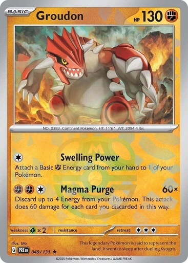 Groudon (Master Ball Pattern) - SV: Prismatic Evolutions (PRE)