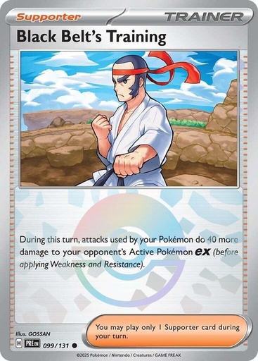 Black Belt's Training - 099/131 (Poke Ball Pattern) - SV: Prismatic Evolutions (PRE)