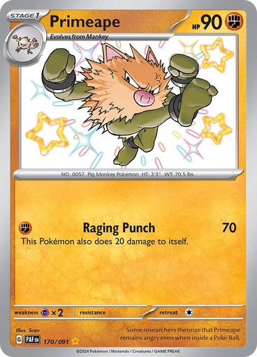 Primeape - 170/091 - SV: Paldean Fates (PAF)