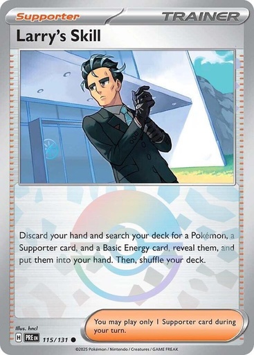 Larry's Skill - 115/131 (Poke Ball Pattern) - SV: Prismatic Evolutions (PRE)