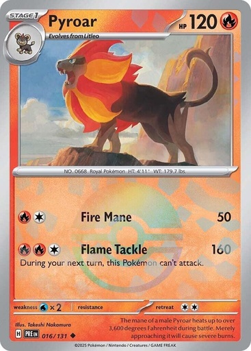 Pyroar (Poke Ball Pattern) - SV: Prismatic Evolutions (PRE)