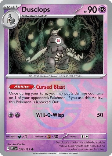 Dusclops (Master Ball Pattern) - SV: Prismatic Evolutions (PRE)