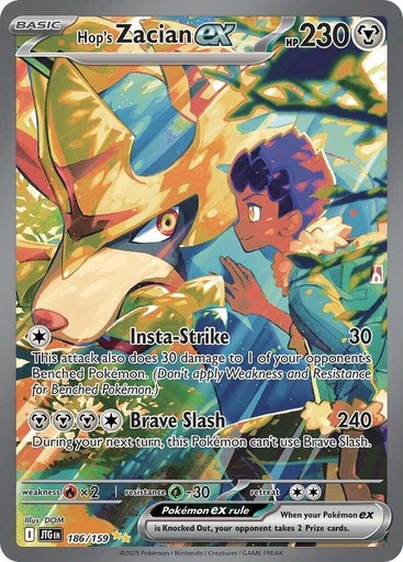 Hop's Zacian ex - 186/159 - SV09: Journey Together (JTG)