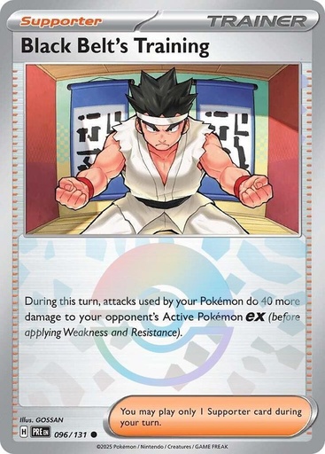 Black Belt's Training - 096/131 (Poke Ball Pattern) - SV: Prismatic Evolutions (PRE) 
