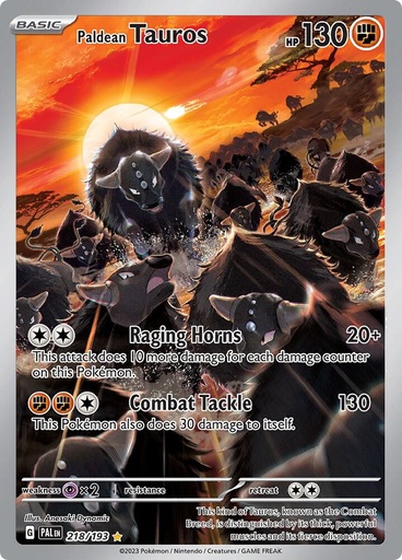 Paldean Tauros - 218/193 - SV02: Paldea Evolved (PAL) 