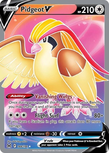 Pidgeot V (Full Art) - SWSH11: Lost Origin (SWSH11) 