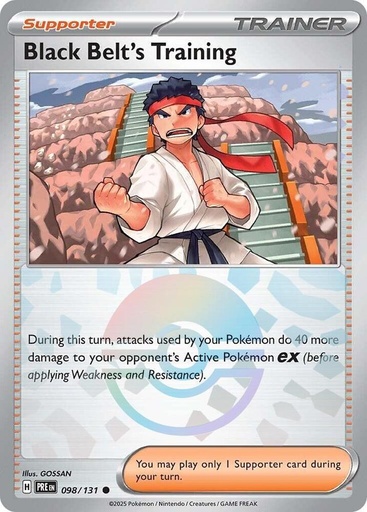 Black Belt's Training - 098/131 (Poke Ball Pattern) - SV: Prismatic Evolutions (PRE) 