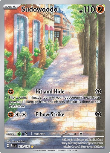 Sudowoodo - 219/193 - SV02: Paldea Evolved (PAL) 