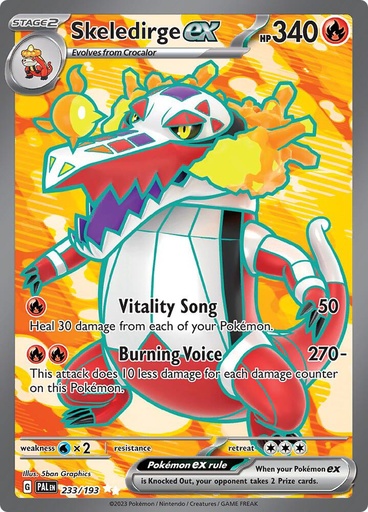 Skeledirge ex - 233/193 - SV02: Paldea Evolved (PAL) 