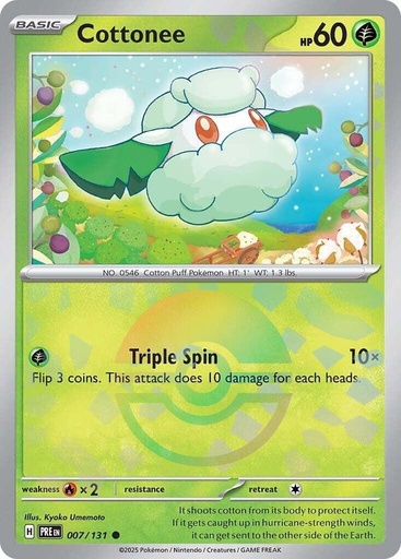 Cottonee (Poke Ball Pattern) - SV: Prismatic Evolutions (PRE)