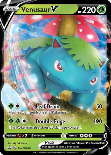 Venusaur V - SWSH100 - SWSH: Sword & Shield Promo Cards (SWSD)