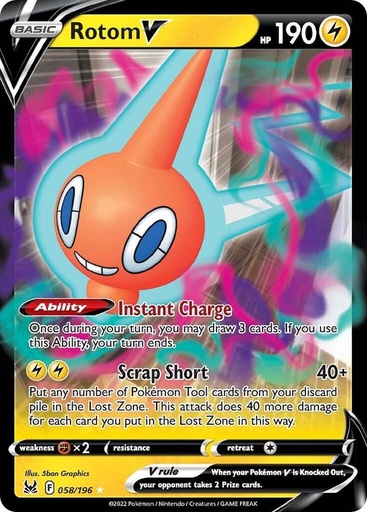 Rotom V - SWSH11: Lost Origin 058-196