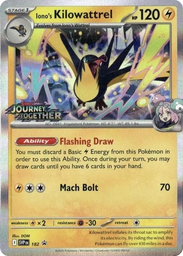 Iono's Kilowattrel - 182 (Prerelease) - SV: Scarlet & Violet Promo Cards (SVP)