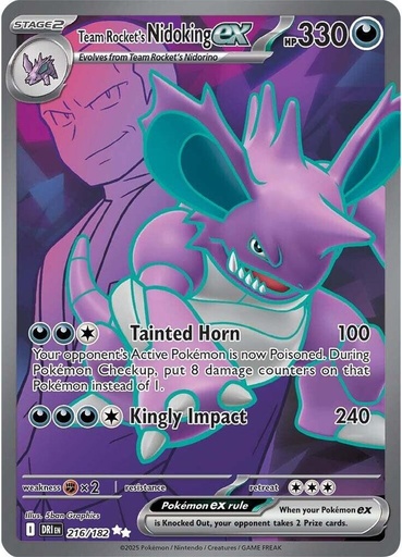 Team Rocket's Nidoking ex - 216/182 - SV10: Destined Rivals (DRI)