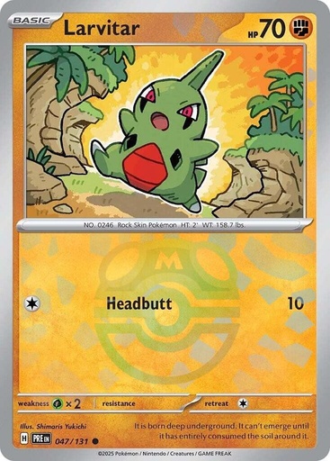 Larvitar (Master Ball Pattern) - SV: Prismatic Evolutions (PRE)