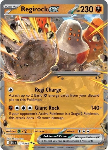 Regirock ex - 101/182 - SV10: Destined Rivals (DRI)