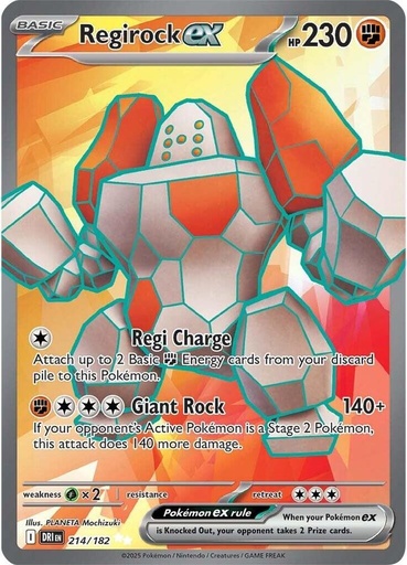 Regirock ex - 214/182 - SV10: Destined Rivals (DRI)