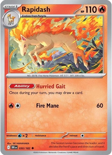 Rapidash - 030/182 - SV10: Destined Rivals (DRI) 