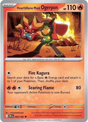 Hearthflame Mask Ogerpon - SV10: Destined Rivals (DRI) 
