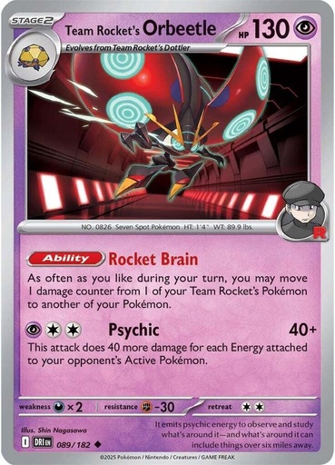Team Rocket's Orbeetle - 089/182 - SV10: Destined Rivals (DRI)
