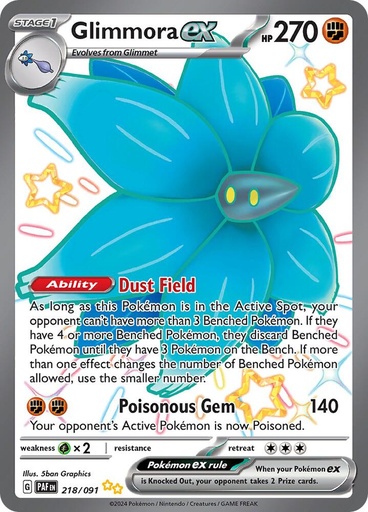 Glimmora ex - SV: Paldean Fates 218/091