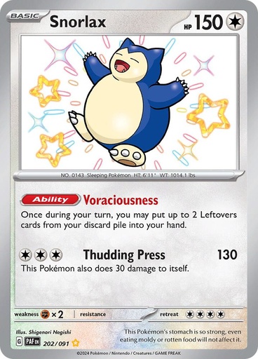Snorlax - SV: Paldean Fates 202/091