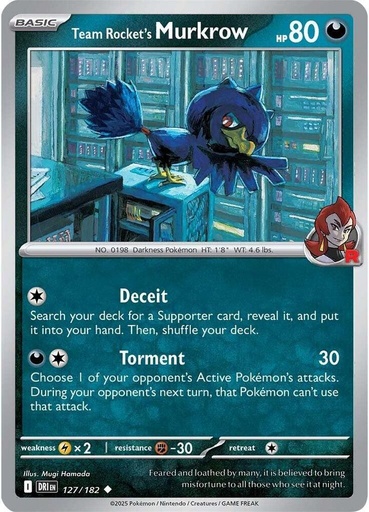 Team Rocket's Murkrow - 127/182 - SV10: Destined Rivals (DRI)