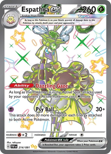 Espathra ex - SV: Paldean Fates 214/091