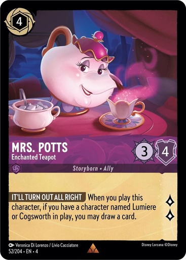 Mrs. Potts - Enchanted Teapot - Ursula's Return (4) 
