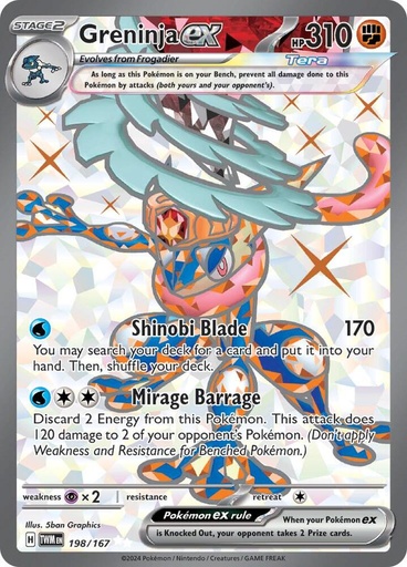 Greninja ex - 198/167 - SV06: Twilight Masquerade (TWM)