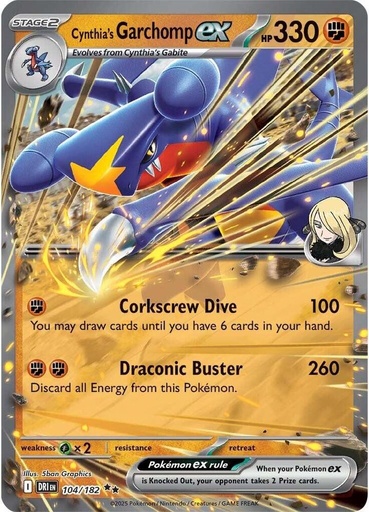 Cynthia's Garchomp ex - 104/182 - SV10: Destined Rivals (DRI)