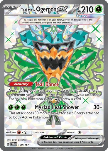 Teal Mask Ogerpon ex - SV06: Twilight Masquerade 190/167