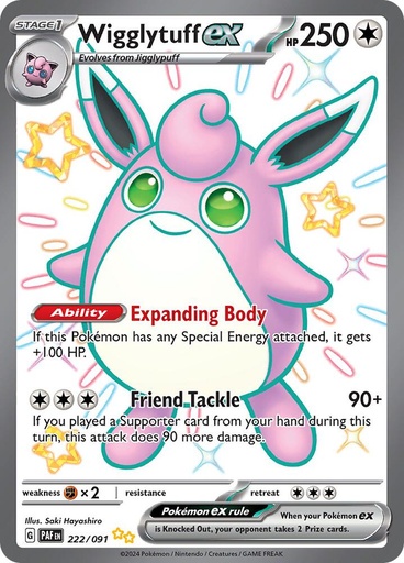 Wigglytuff ex - SV: Paldean Fates 222/091