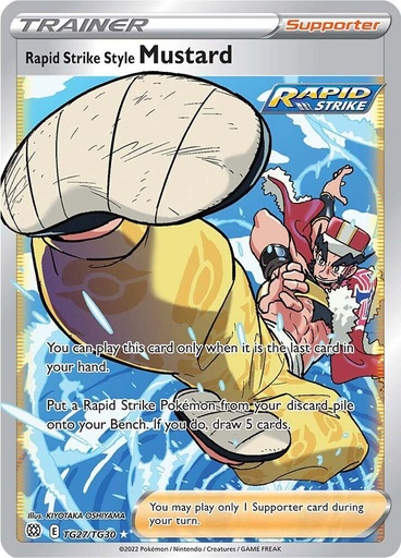 Rapid Strike Style Mustard - SWSH09: Brilliant Stars Trainer Gallery TG27/TG30