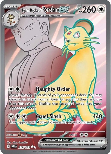 Team Rocket's Persian ex - 219/182 - SV10: Destined Rivals (DRI)