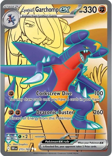 Cynthia's Garchomp ex - 215/182 - SV10: Destined Rivals (DRI)