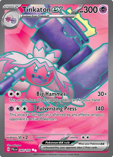 Tinkaton ex - 240/193 - SV02: Paldea Evolved