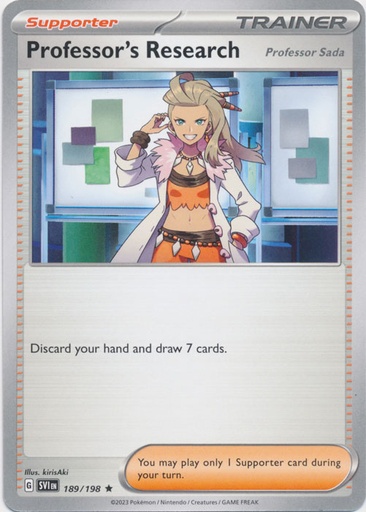 Professor's Research - 189/198 - SV01: Scarlet & Violet Base Set (SVI)