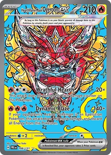 Hearthflame Mask Ogerpon ex - 148/131 - SV: Prismatic Evolutions (PRE)